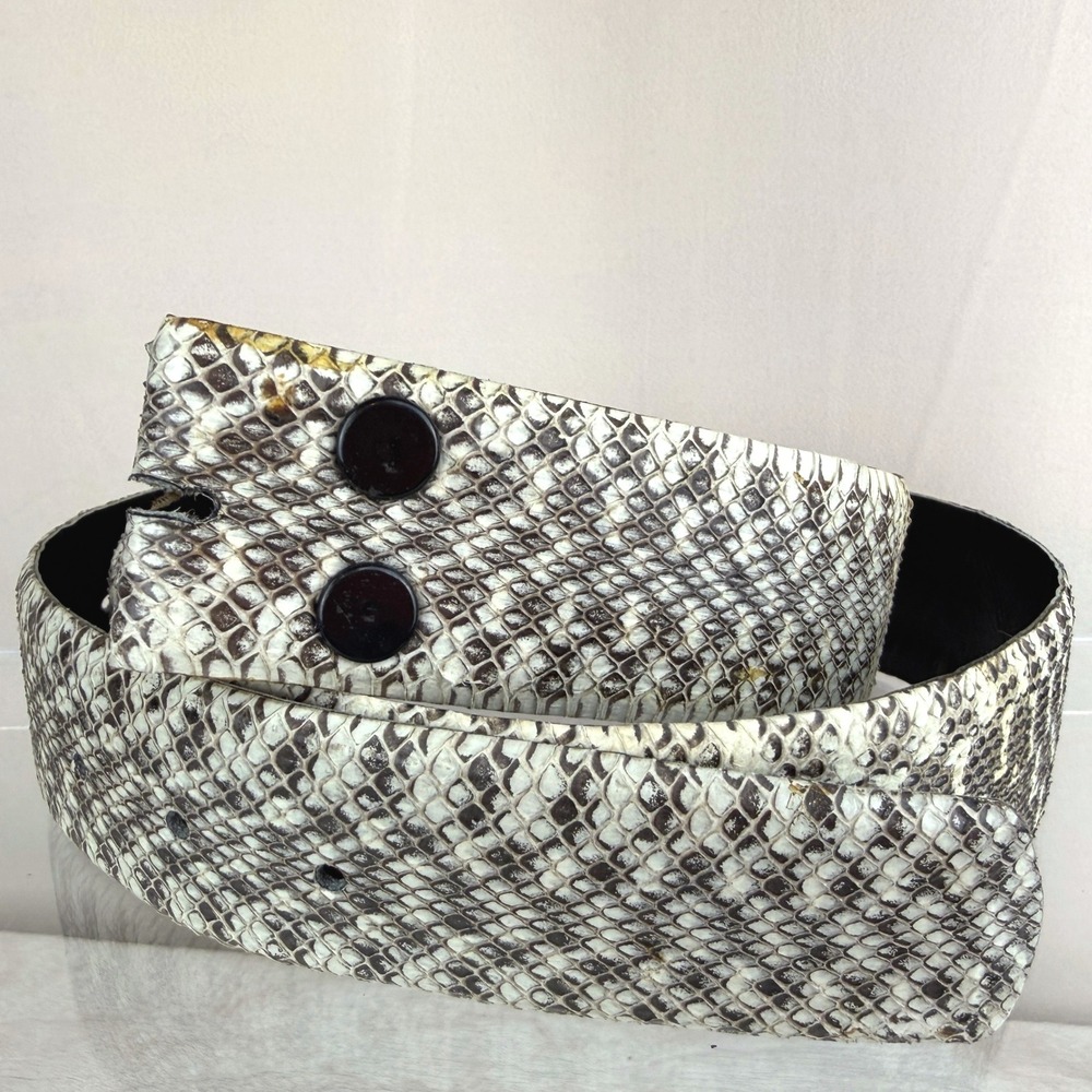 Vintage Natural Python Belt NO Buckle (42) Snakeskin Exotic Western Cowboy Rodeo